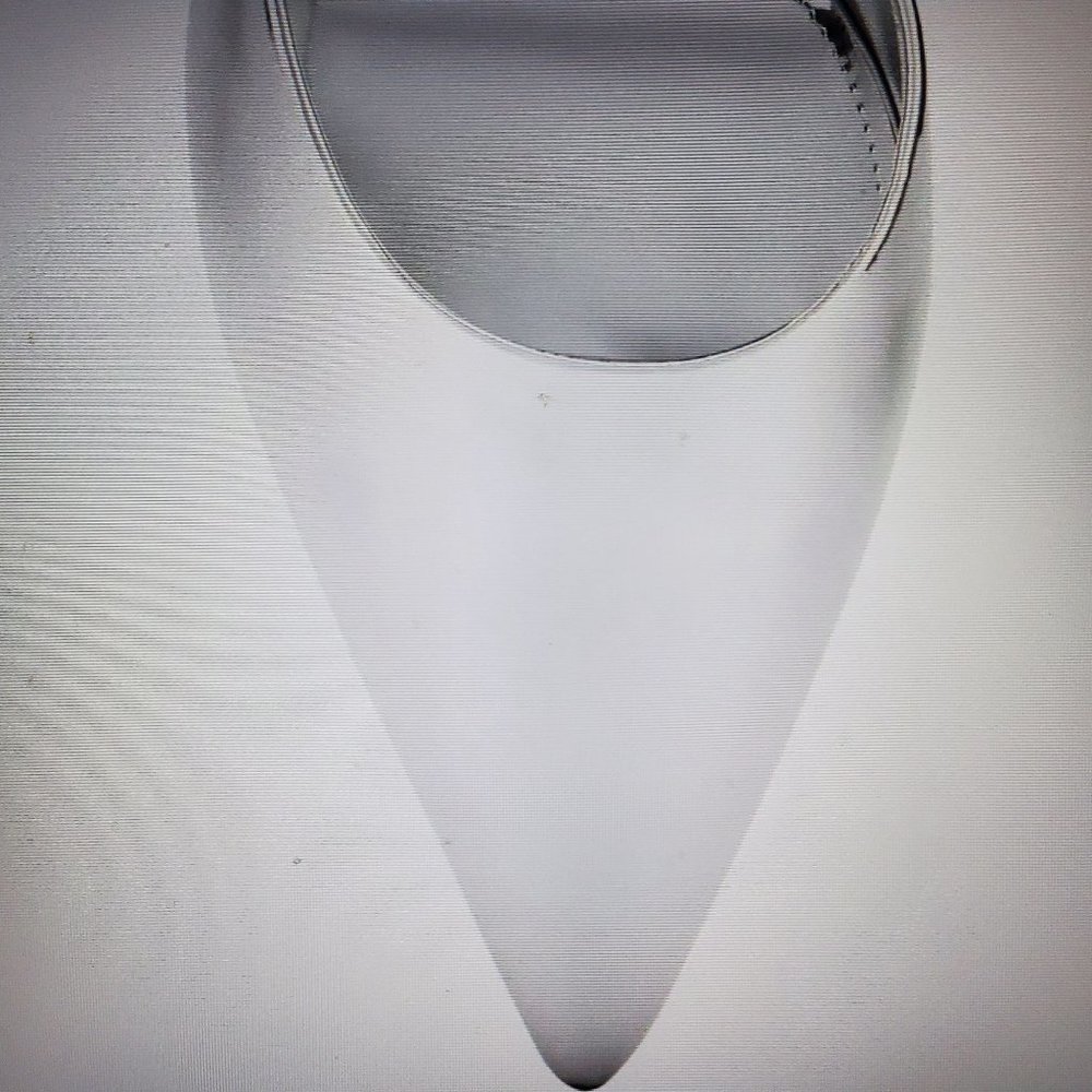 Larroude Gaga Silver Slingback Pumps | Transparent Sculptural Heel - Picture 5 of 6